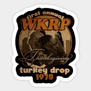 WKRP art design On Vintage Sticker